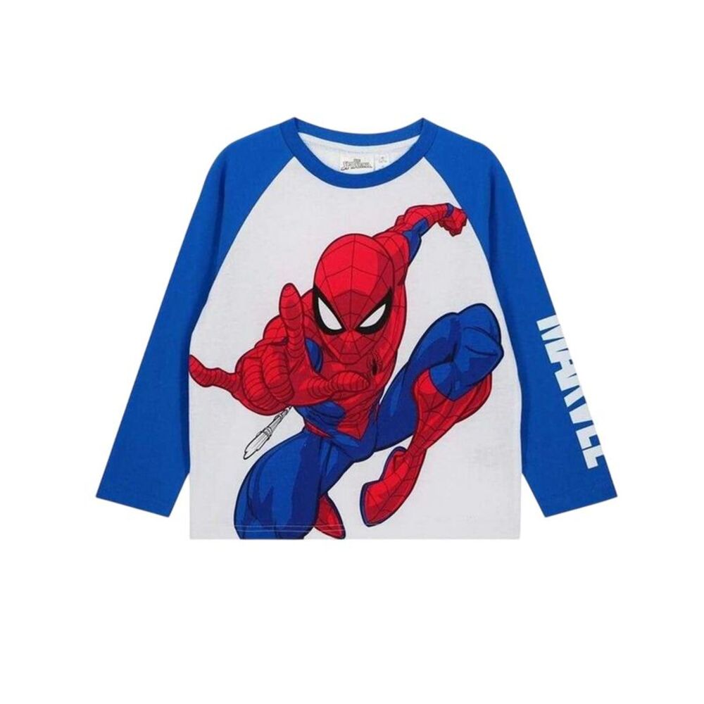 Spider-Man Childrens/Kids Character Long-Sleeved T-Shirt / Blue/Red/White